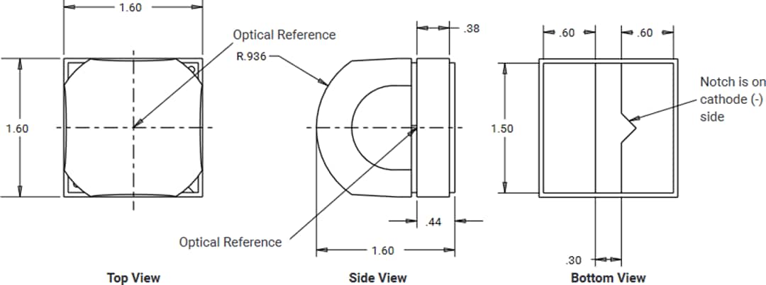 Mechanical Drawing - Cree LED XLamp® XQ-E LEDs Mechanical Drawing - Cree LED XLamp® XQ-E LEDs
