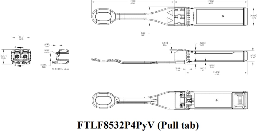 Coherent FTLF8532P5xxV 32G Fiber Channel SFP28 Transceivers