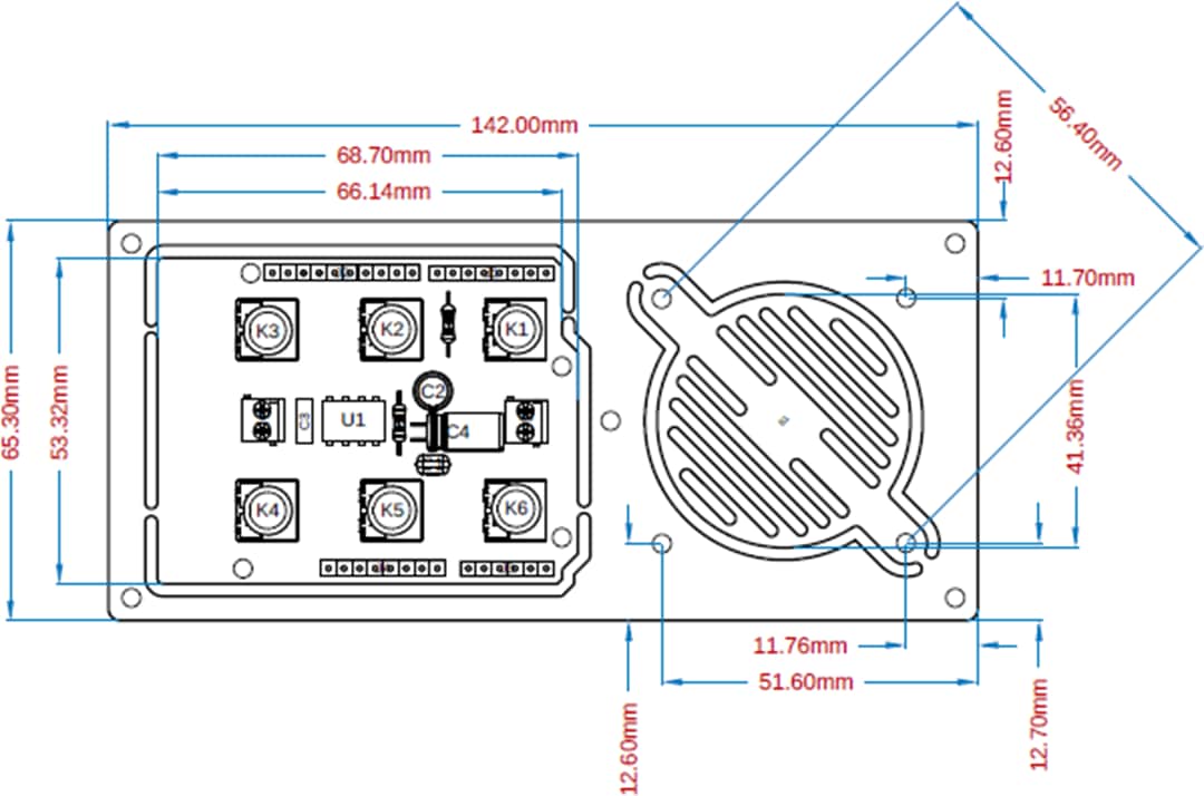 Mechanical Drawing - Arduino Make Your UNO Kit (AKX00037)