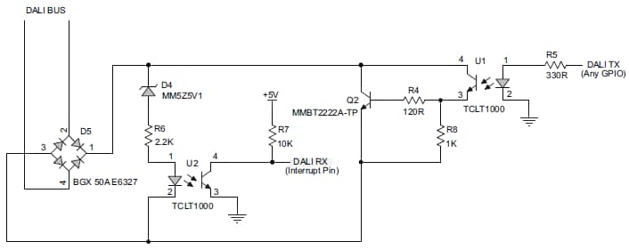 Isolated communications circuit diagram