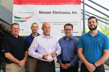 Mouser Electronics Recognized by Raytheon for Outstanding Performance
